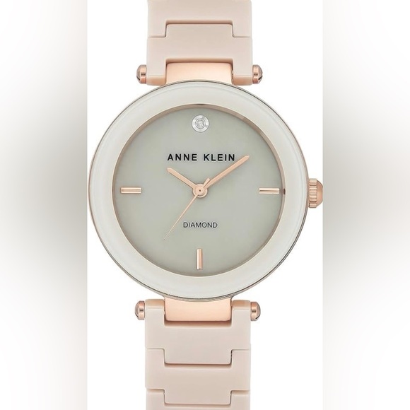 Anne Klein Accessories - Anne Klein Cream and Gold Accent Watch